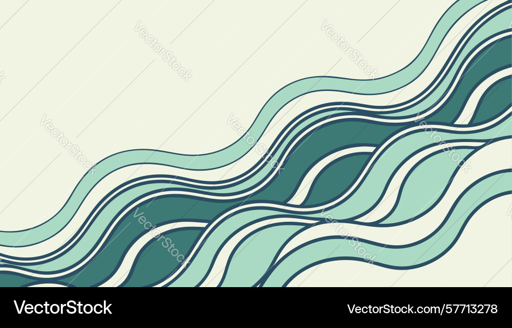 Dynamic wavy lines abstract background design vector image