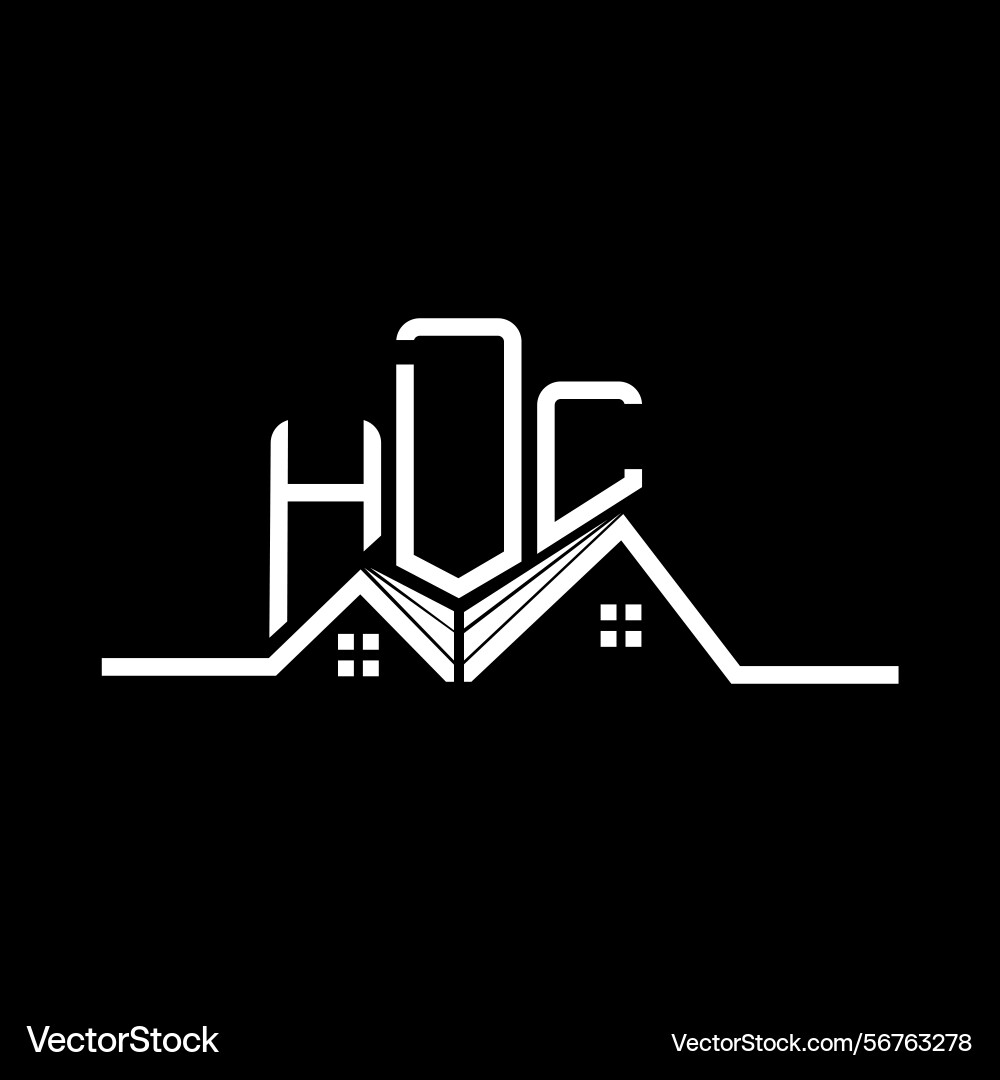Hdl real state logo design simple and modern Vector Image