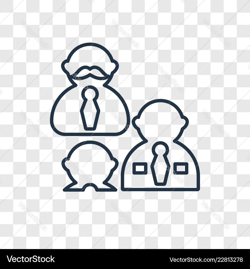 Interview concept linear icon isolated Interview concept linear icon isolated Vector Image