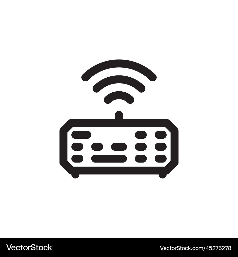 Keyboard wireless icon computer component Keyboard wireless icon computer component vector image