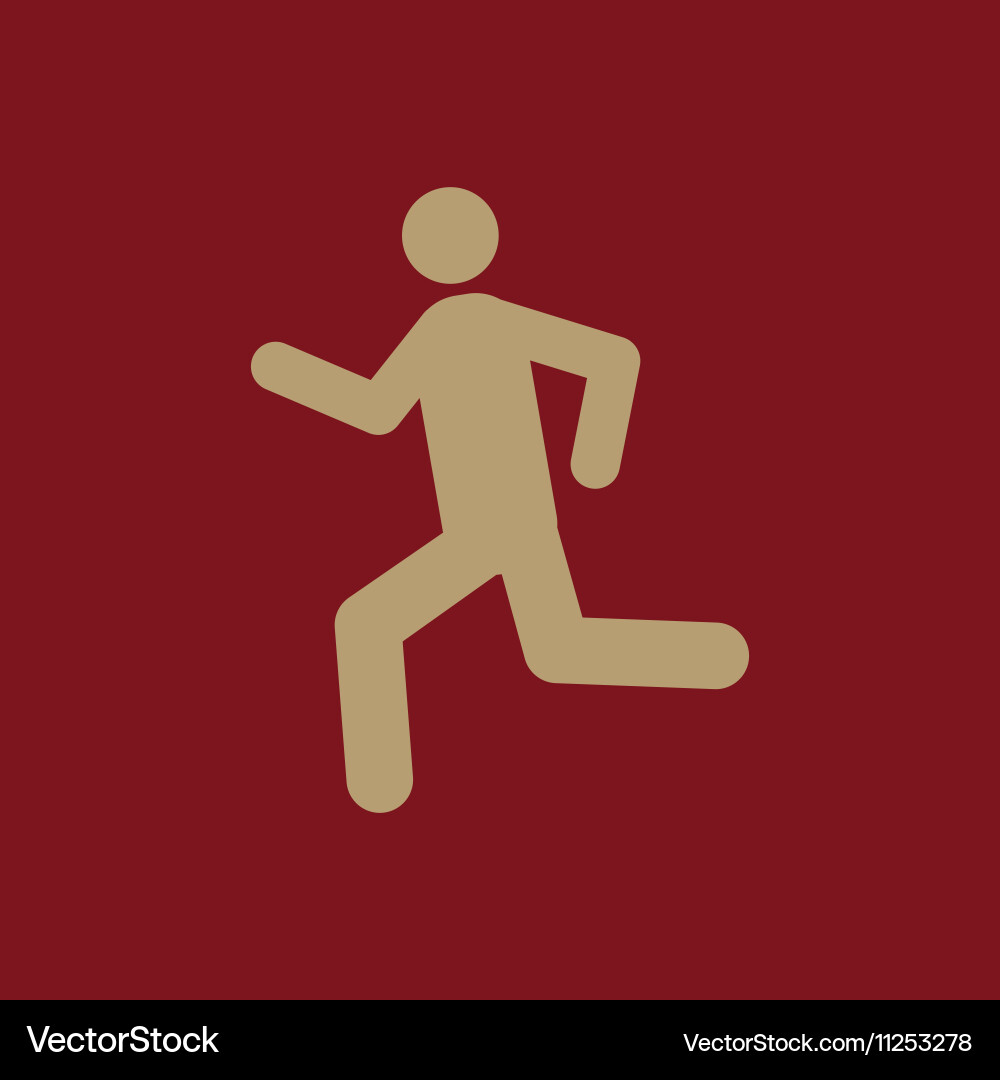 Man running icon run symbol flat vector image