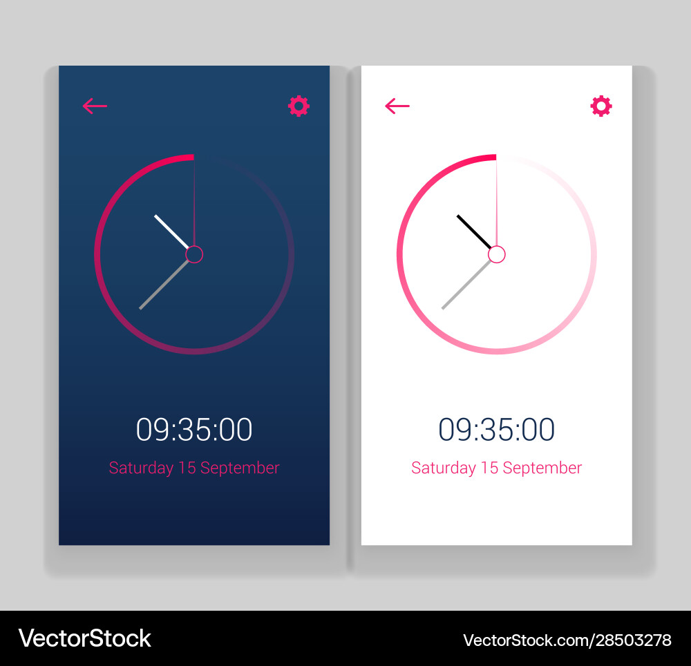 Mobile Clock App UI Concept vector image