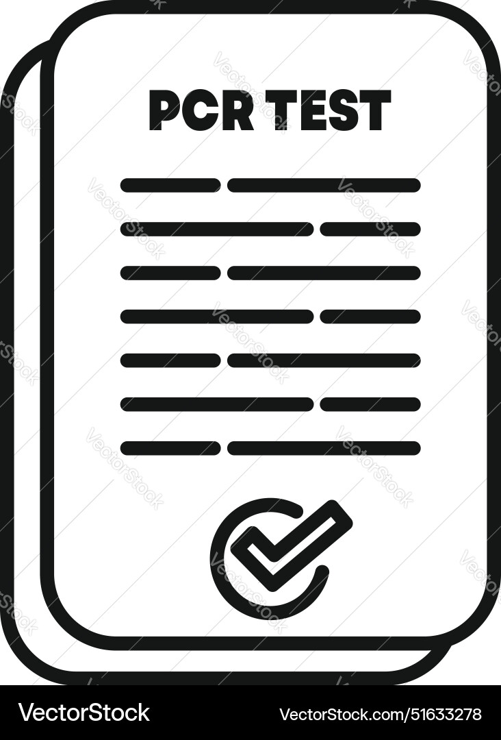 Pcr test result document showing negative Pcr test result document showing negative Vector Image