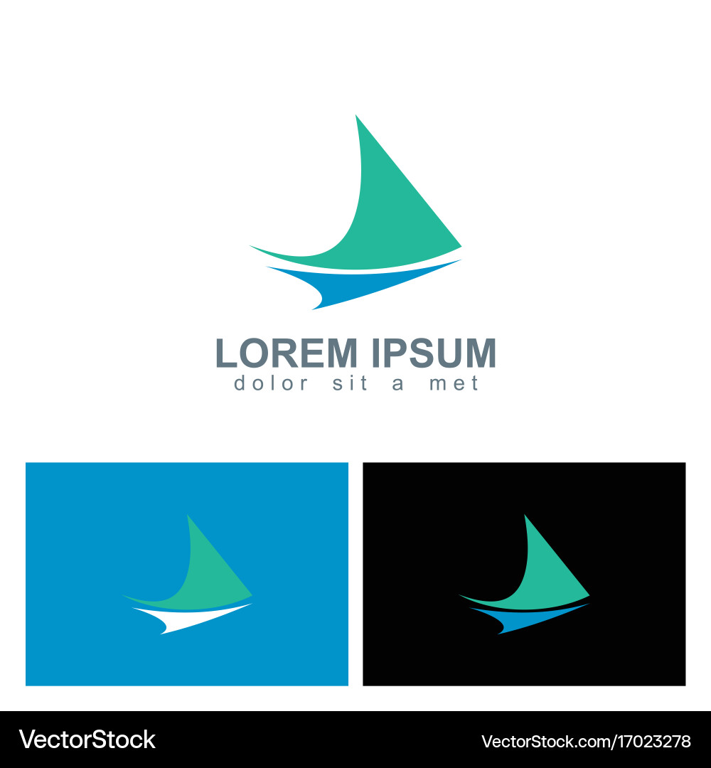 Triangle loop abstract arrow logo vector image