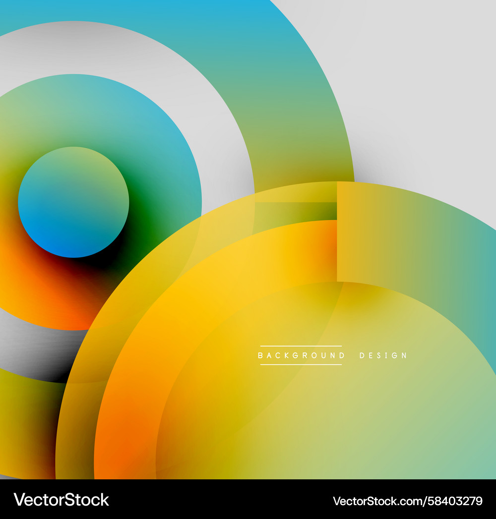 Abstract circles overlap creating vibrant Abstract circles overlap creating vibrant Vector Image
