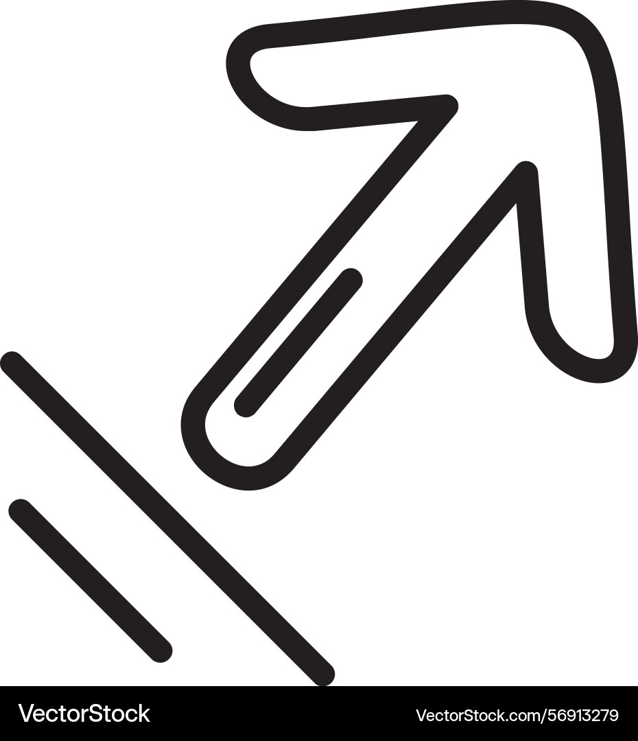 Arrow up-right linear style icon design Vector Image