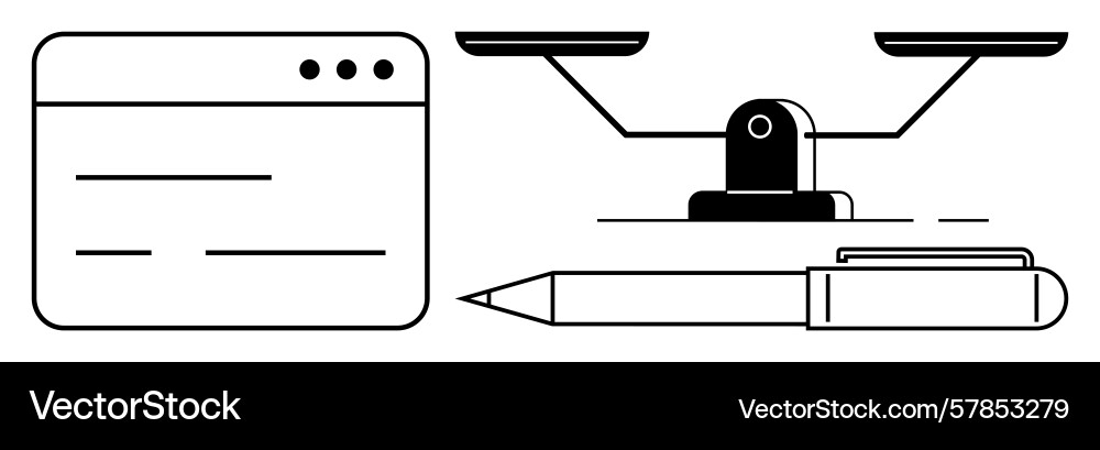 Balancing online tasks and writing with precision Vector Image