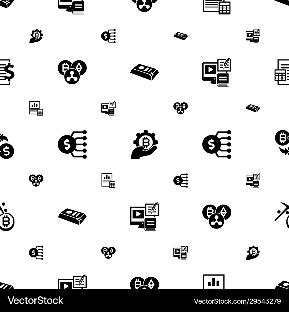 Banking icons pattern seamless included editable Banking icons pattern seamless included editable vector image