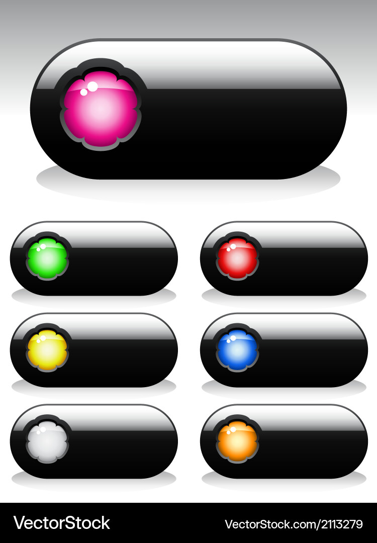 Buttons for web design vector image