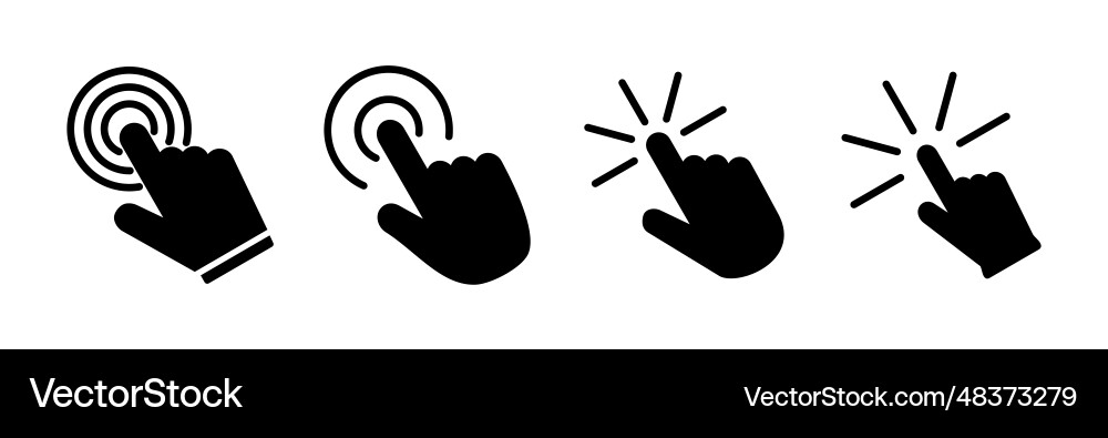 Click icon cursor pointer sign vector image