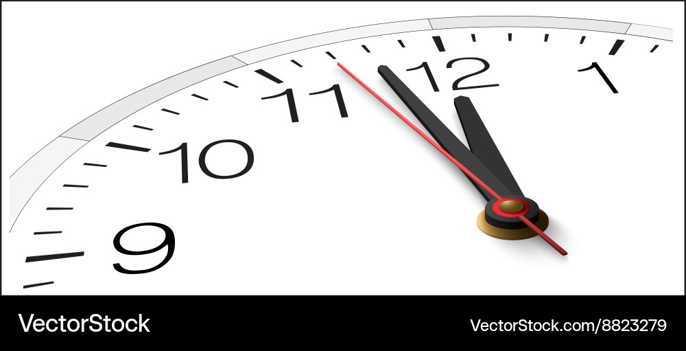 Clock face with timestamp numbers isolated vector image