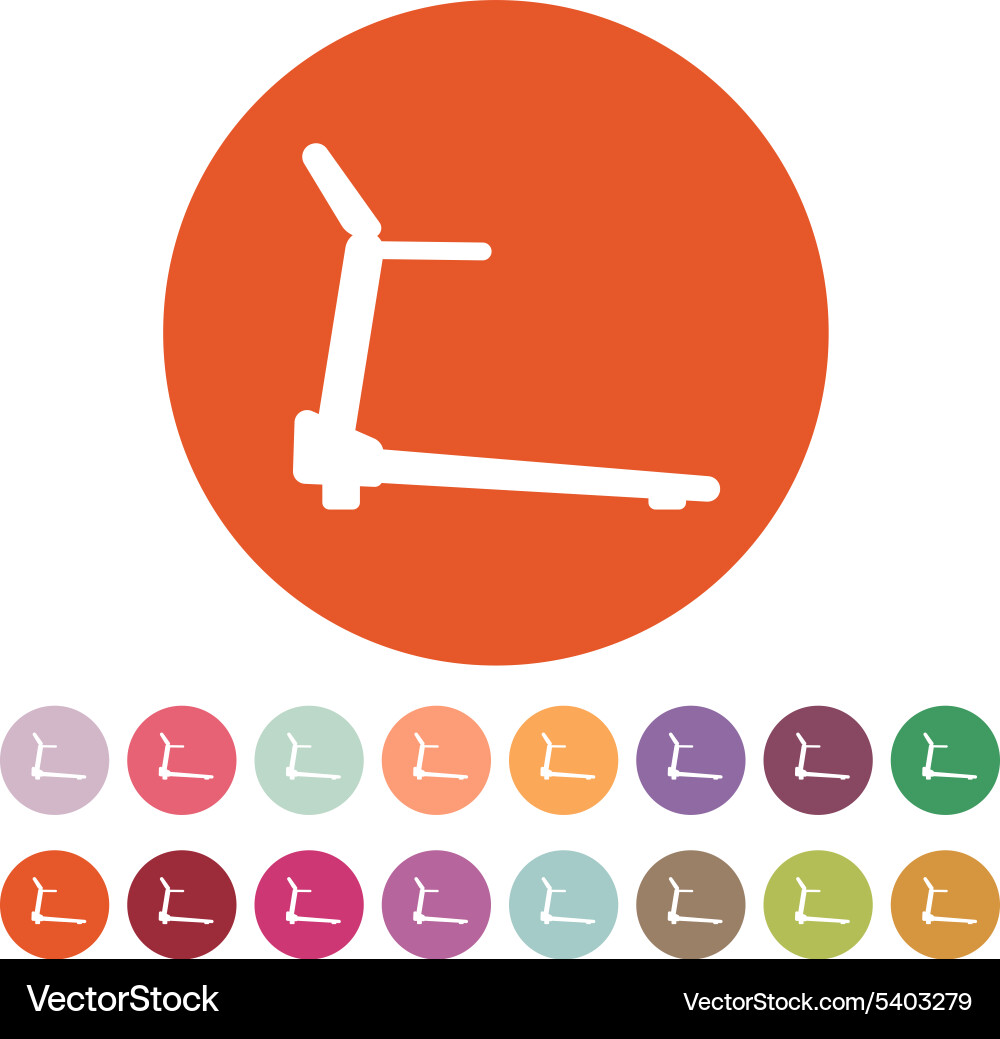 Cross trainer machine icon running symbol vector image