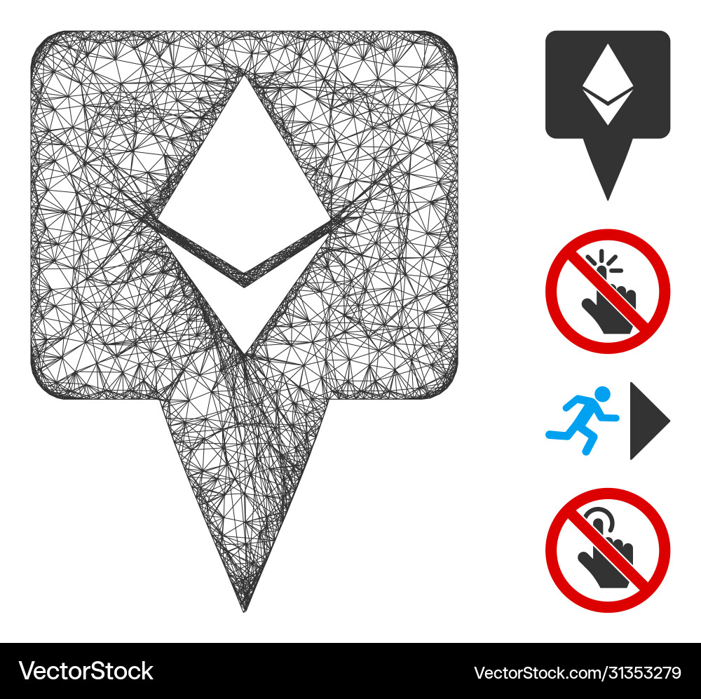 Ethereum Kartenzeiger Netz Ethereum Kartenzeiger Netz vektorbild