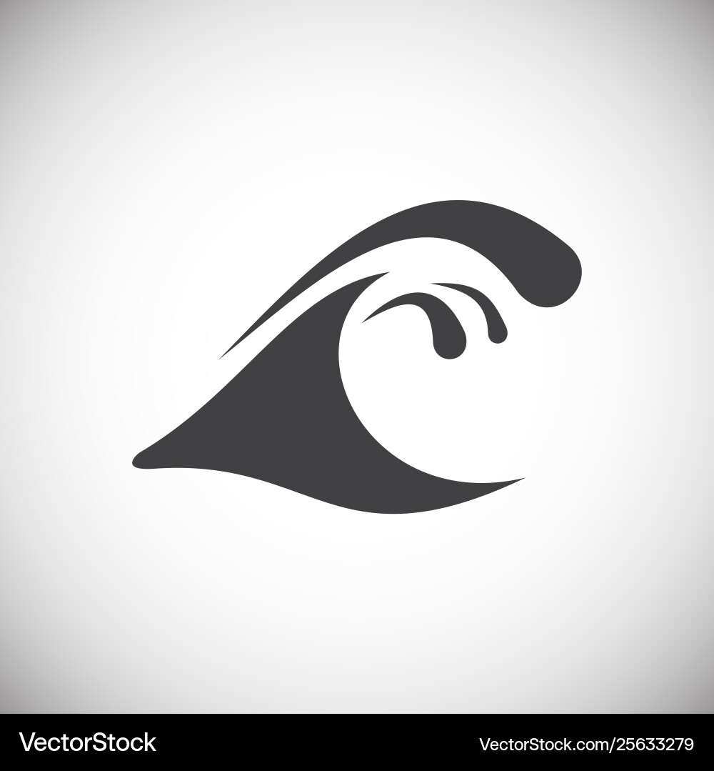 Wave icon on background for graphic and web design Wave icon on background for graphic and web design vector image