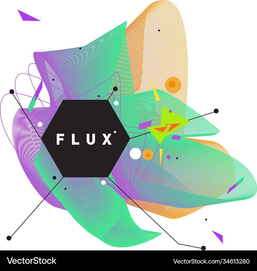 3d colorful wave background dynamic flux effect 3d colorful wave background dynamic flux effect vector image