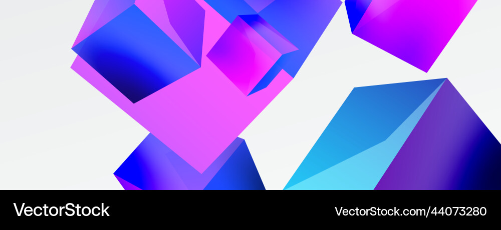3d cubes abstract background composition Vector Image