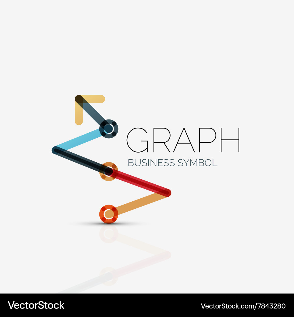 Abstract logo idea linear chart or graph Vector Image