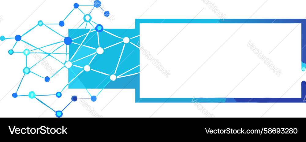 Abstract network connection frame for technology Vector Image