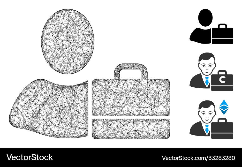 Accounter polygonal web mesh Accounter polygonal web mesh vector image