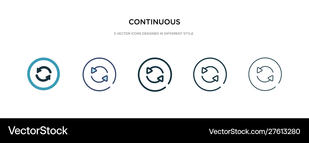 Continuous Icon Styles - Two Color vector image