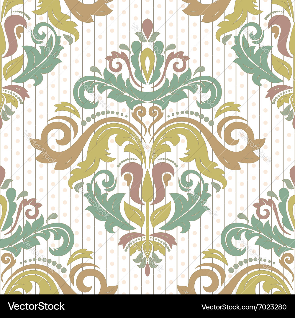 Damask seamless colorful pattern Vector Image