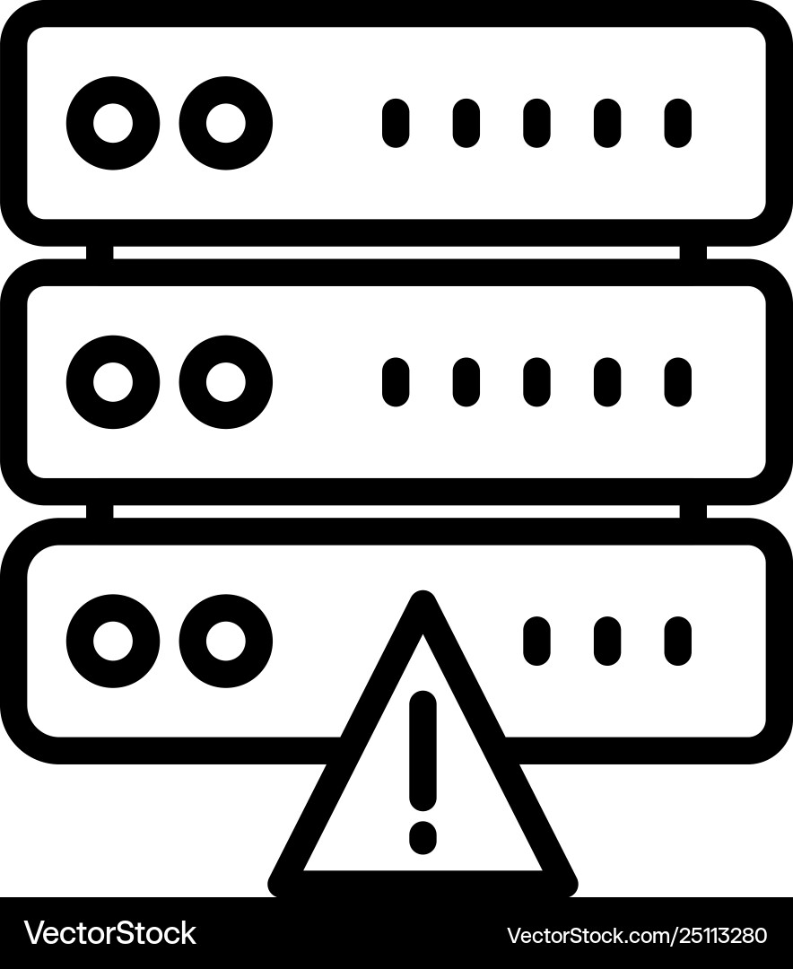 Error server Vector Image