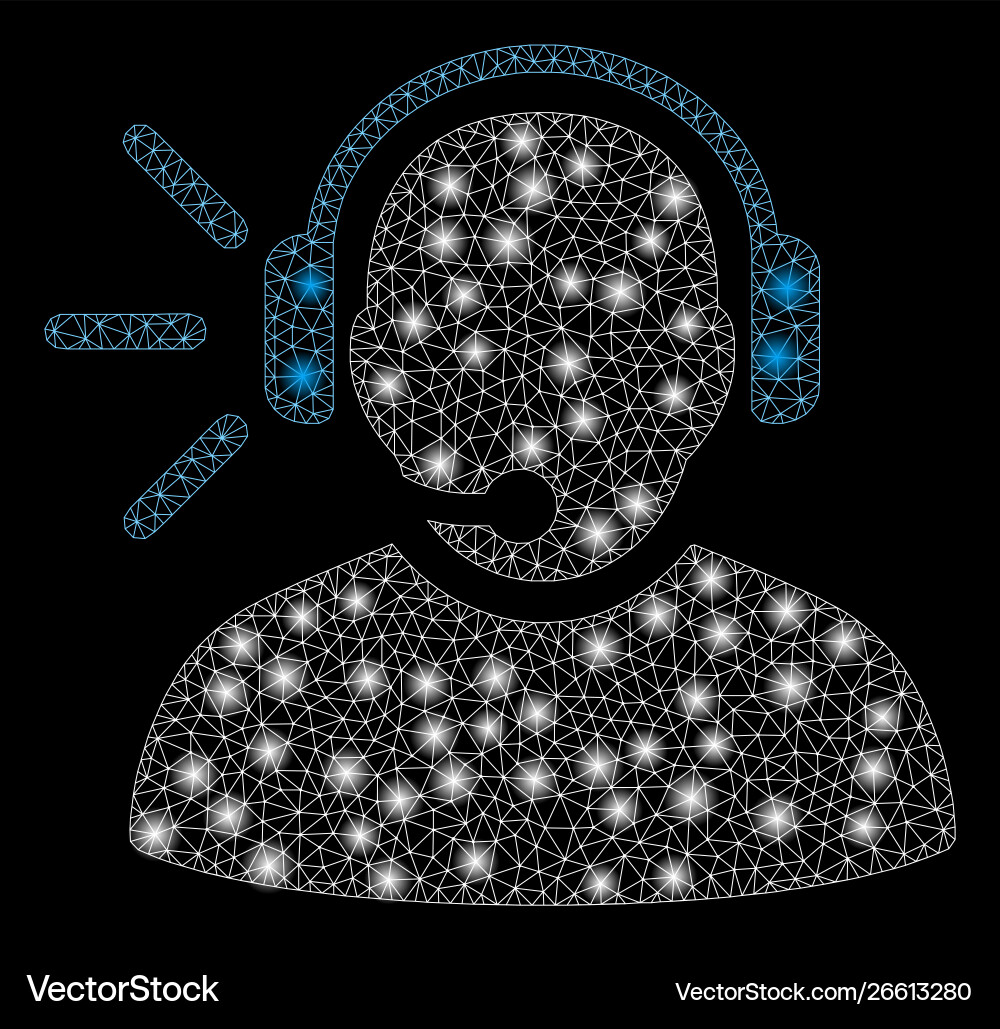 Flare mesh 2d operator message with spots Vector Image