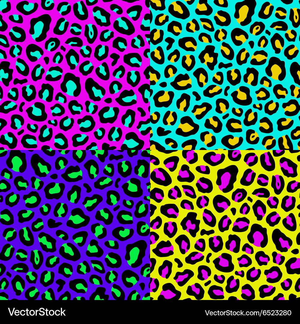 Leopard Print Seamless Pattern vector image