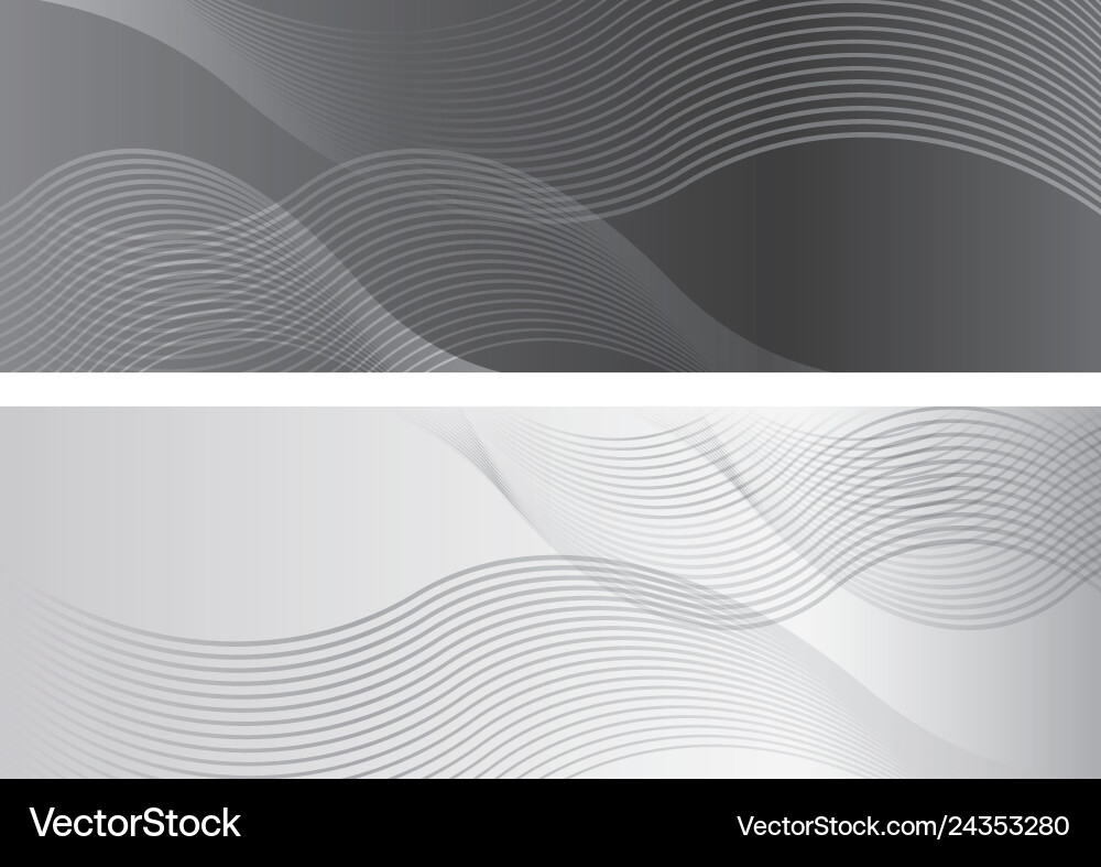 Rectangle background set with wavy patterns vector image