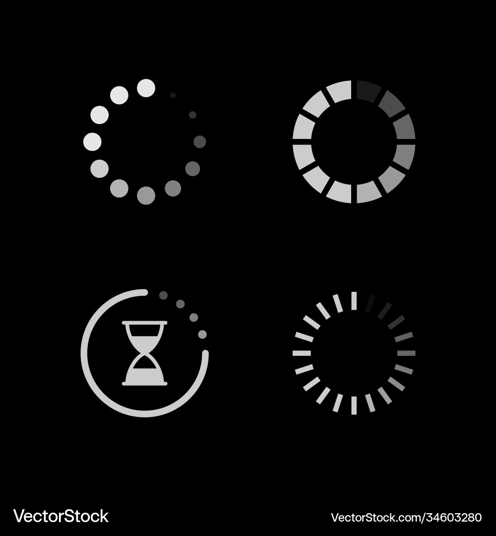 Setzen Sie Icons die Fortschritt laden Setzen Sie Icons die Fortschritt laden vektorbild