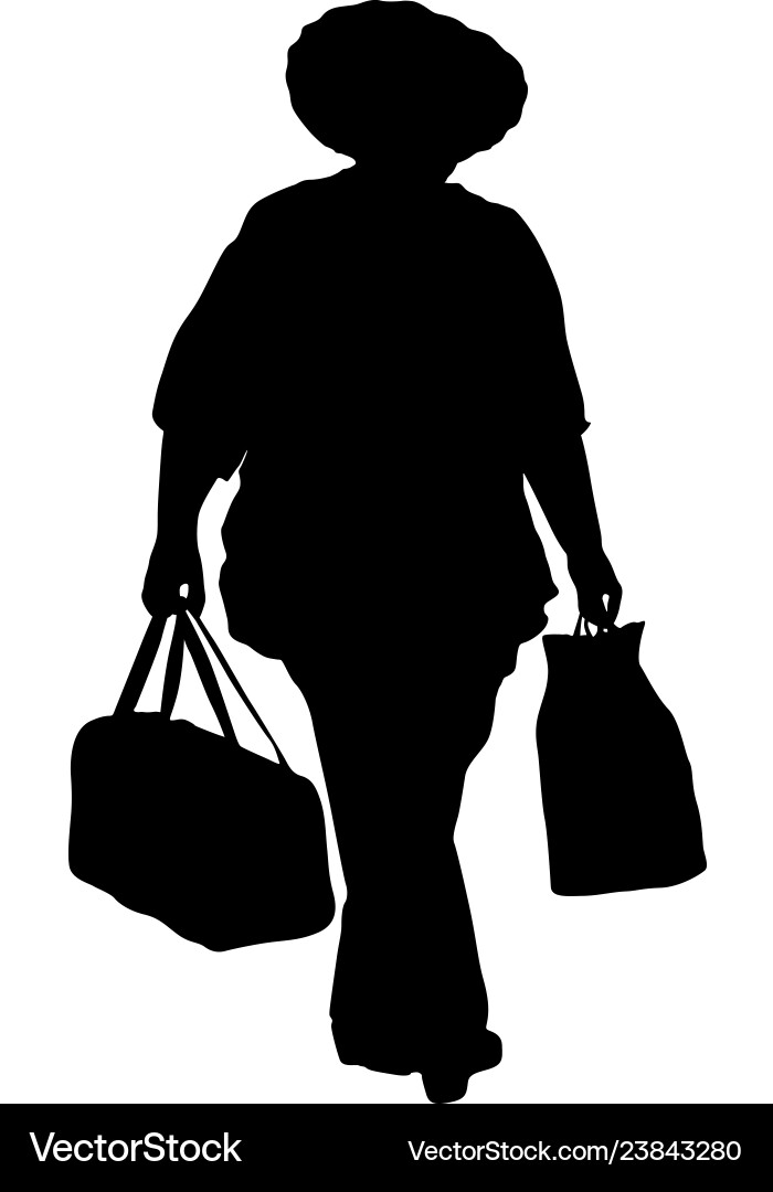Silhouette von Menschen mit Gepäck Silhouette von Menschen mit Gepäck vektorbild