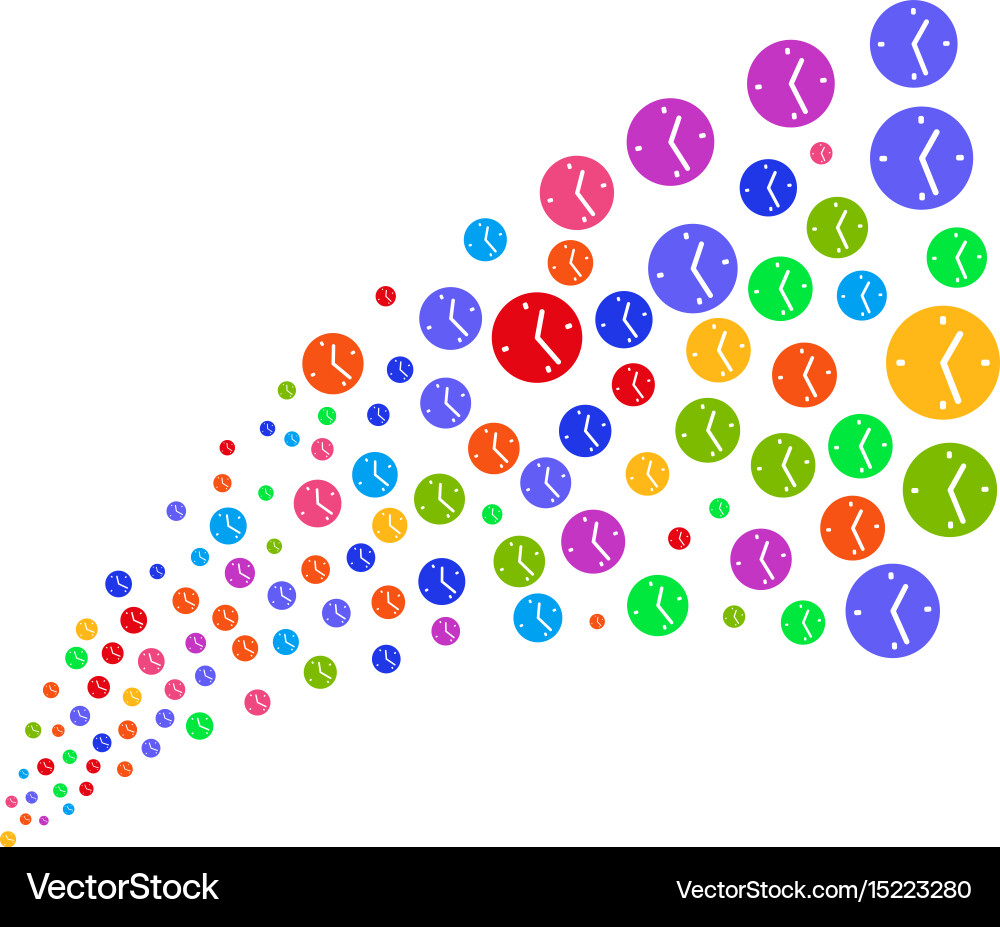 Source stream of clock vector image