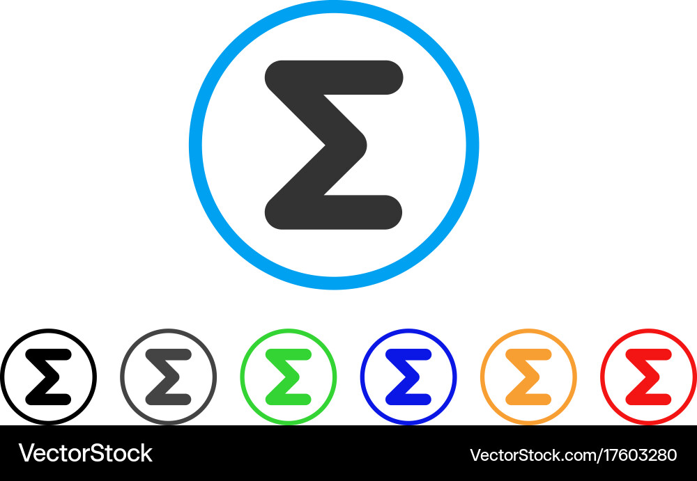 Sum rounded icon Vector Image