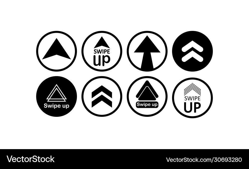 Swipe up arrow icon modern button for web Swipe up arrow icon modern button for web vector image