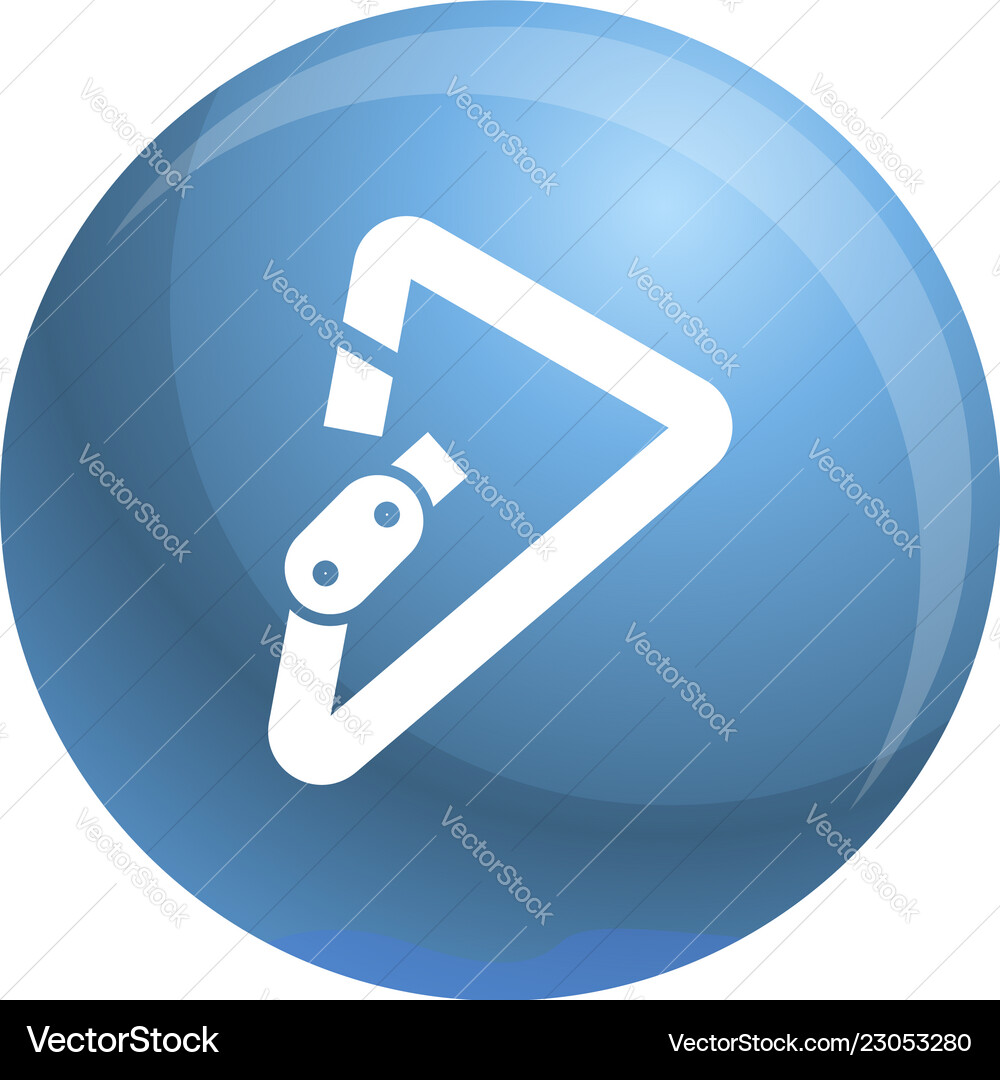 Triangular carabiner icon simple style Triangular carabiner icon simple style vector image