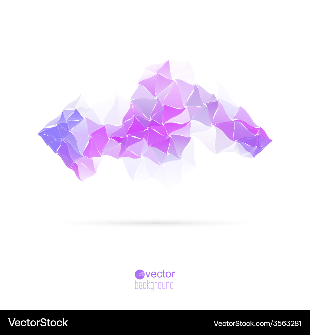 Abstract background with triangles and polygon vector image