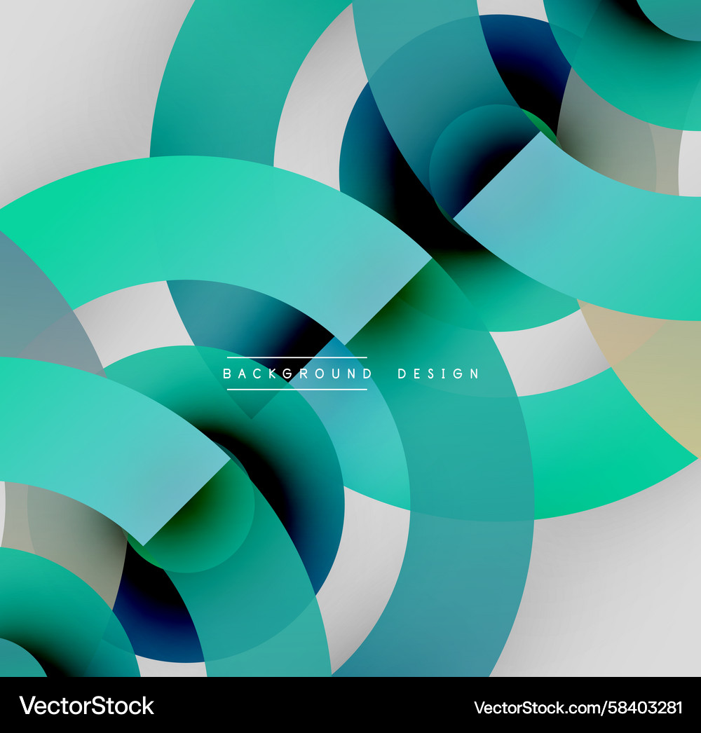 Abstract design features overlapping circular Vector Image