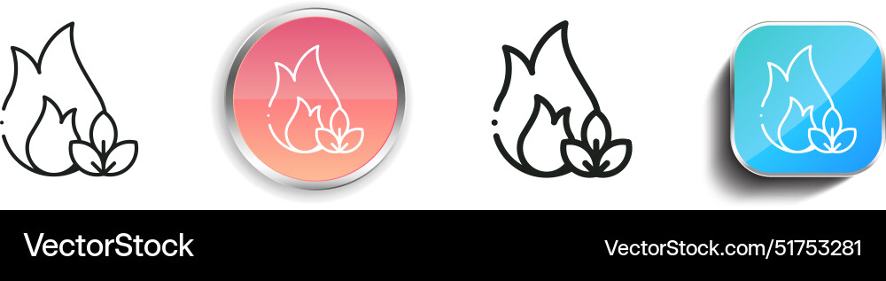 Biofuel icon thin linear regular and button style Biofuel icon thin linear regular and button style vector image