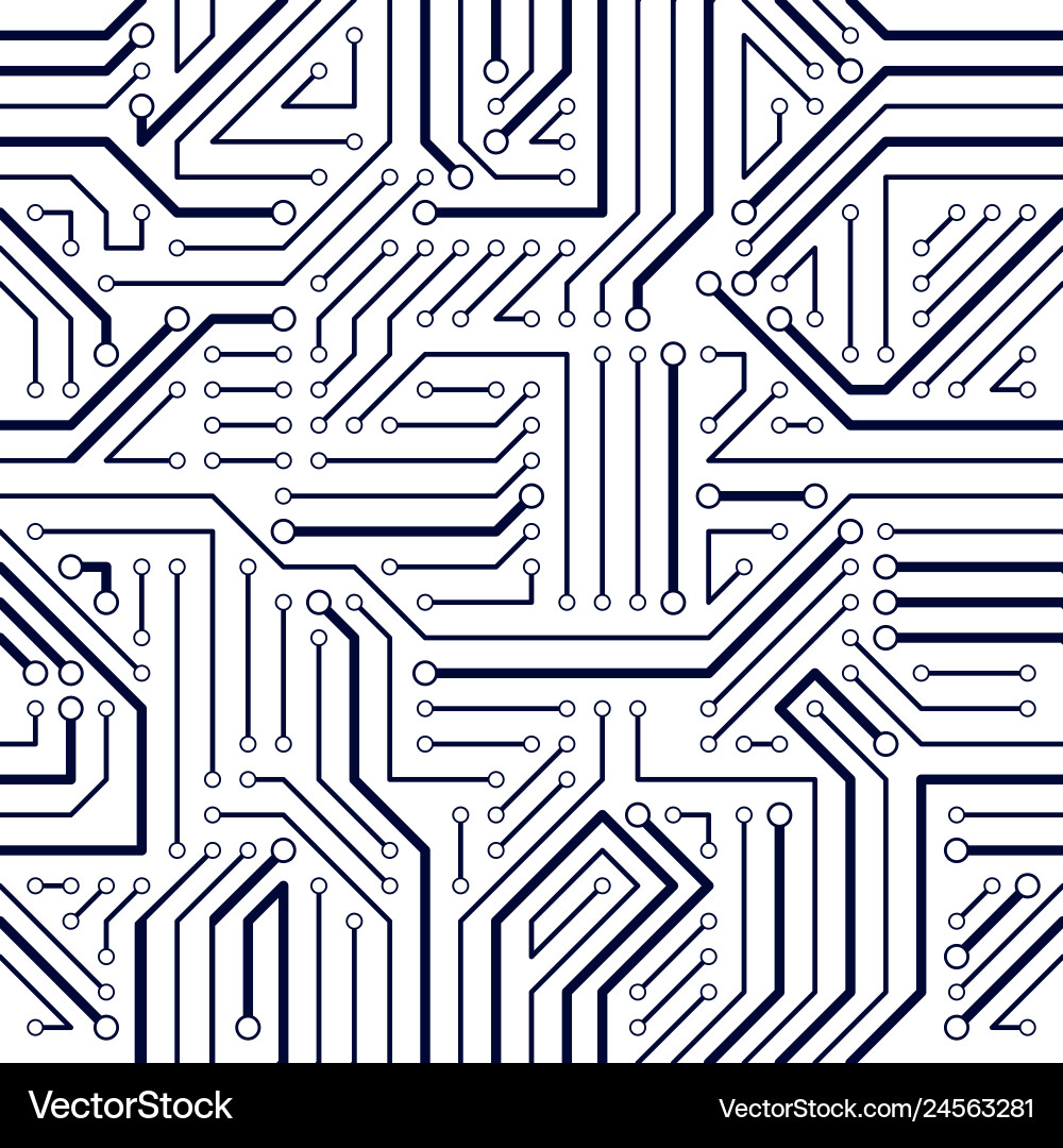 Circuit board seamless pattern background Circuit board seamless pattern background Vector Image