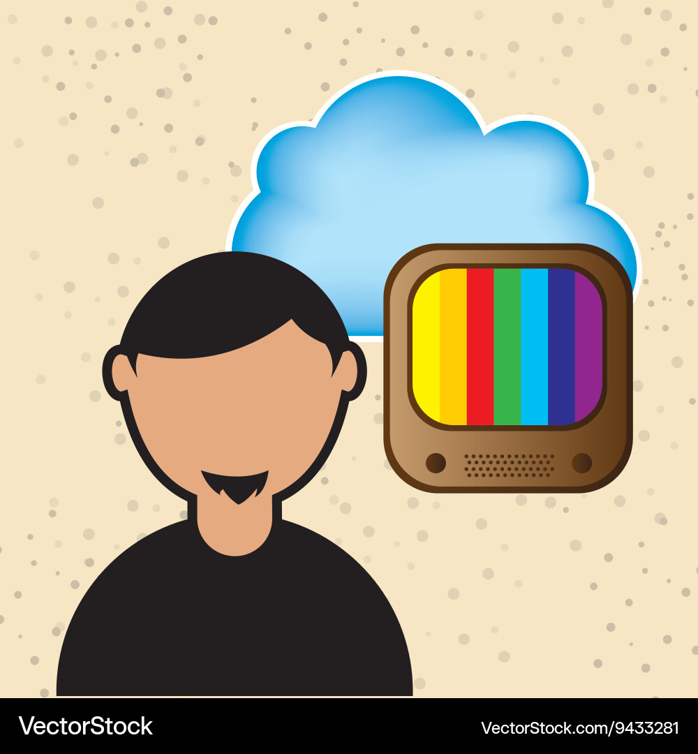 Cloud computing design vector image
