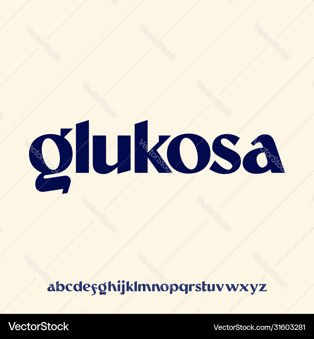 Glukosa anmutige und elegante Schrifttafel Glukosa anmutige und elegante Schrifttafel vektorbild