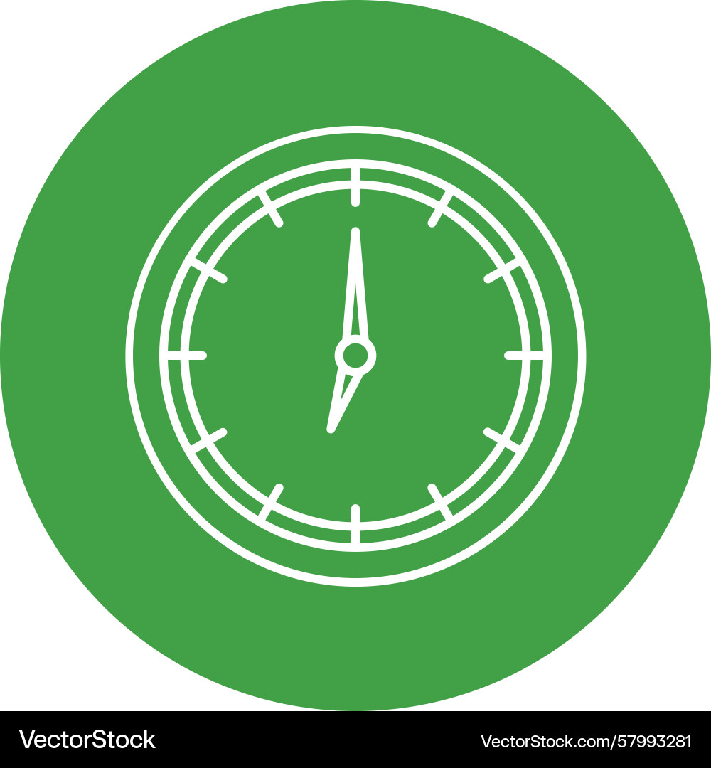 Multi Circle Clock Line Vector Image