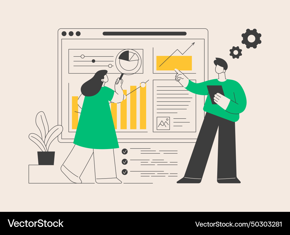 Seo analytics team abstract concept Vector Image