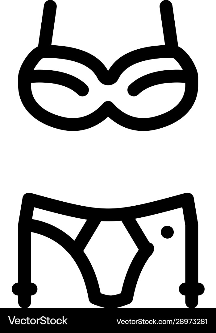 Sexy Unterwäsche-Symbol Umriss Sexy Unterwäsche-Symbol Umriss vektorbild