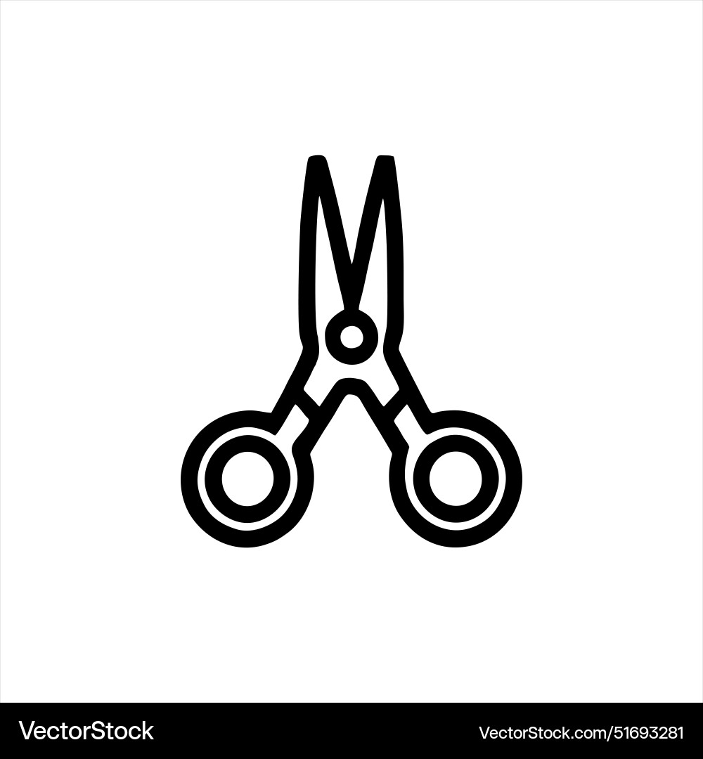 Simple scissors with minimalist and modern design Simple scissors with minimalist and modern design vector image