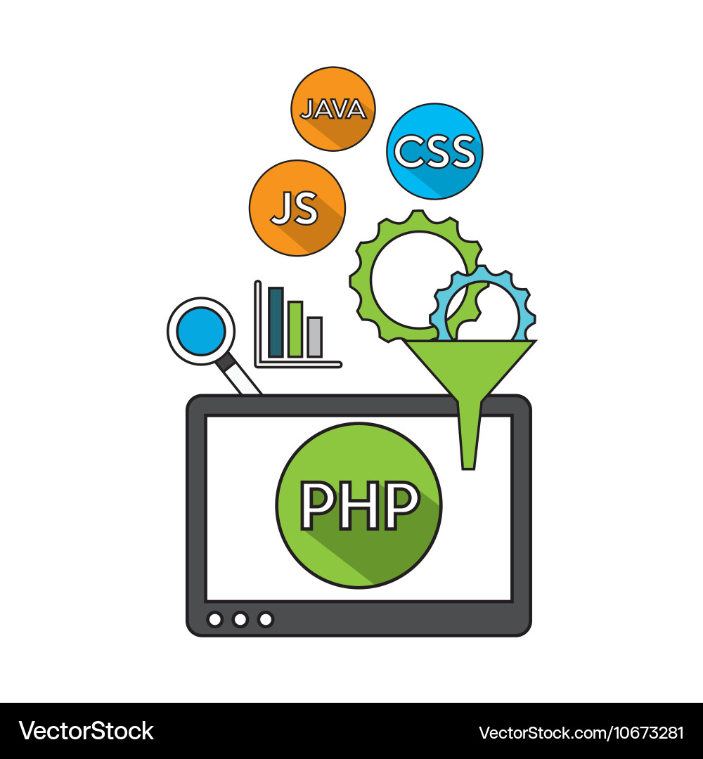 Software programming language icons vector image