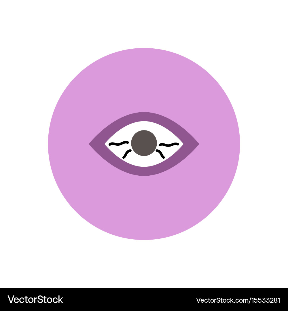 Stylish icon in color circle eye problems vector image