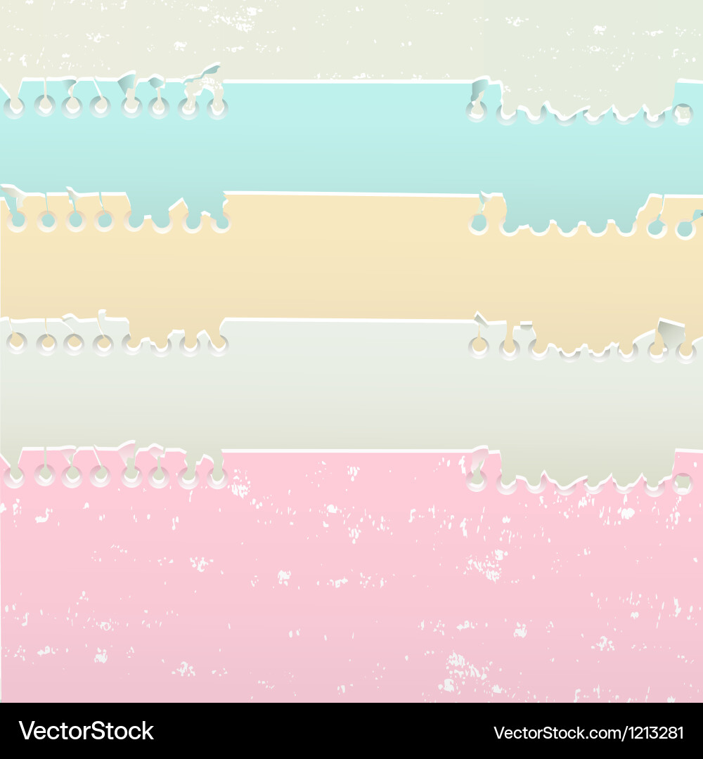 Torn notebook sheets vector image