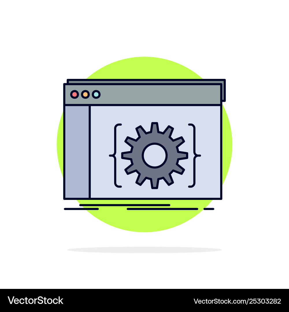 Api app kodierende Entwicklersoftware flaches Farbsymbol Api app kodierende Entwicklersoftware flaches Farbsymbol Vektorbild