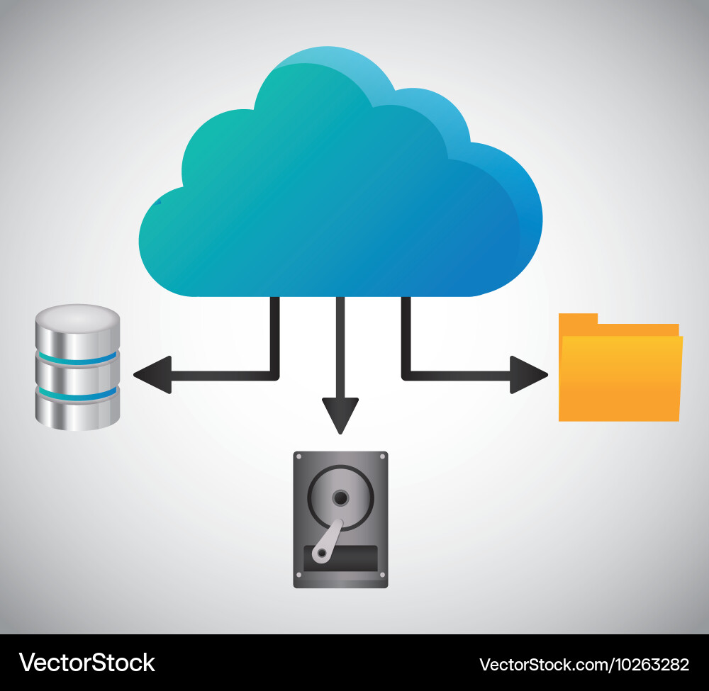 Dateiarchiv Rechenzentrum Webhosting vektorbild